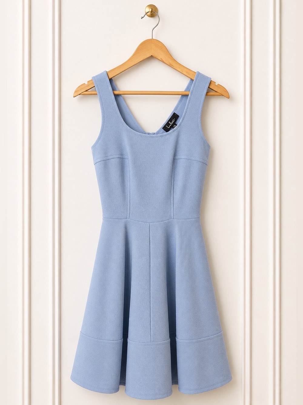 Lulus Blue Fit and Flare Dress Size Small Sleeveless Mini Dress